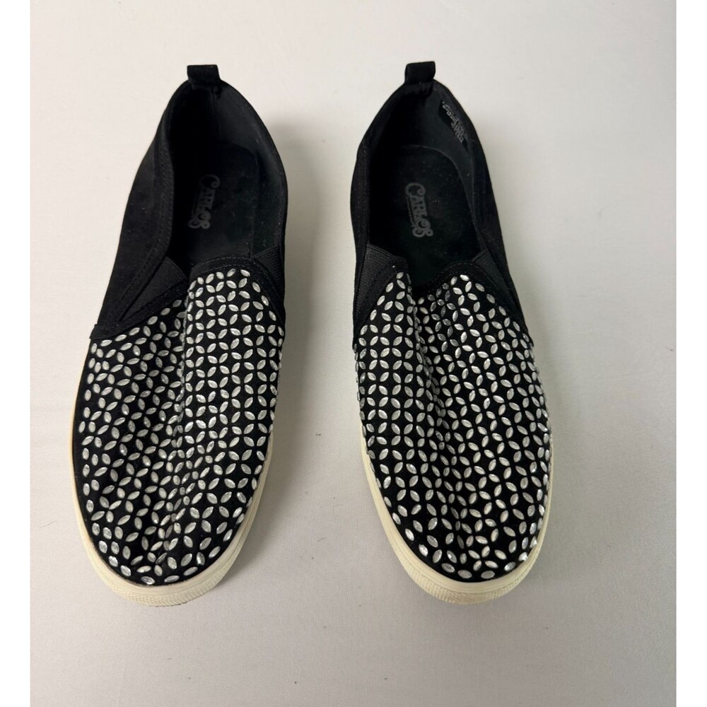 Carlos Santana Women's Slip On Shoes Size 10 Black White Pattern Casual